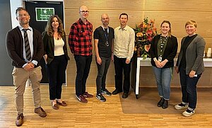 Gruppbild av våra 7 meriterade lärare och docenter